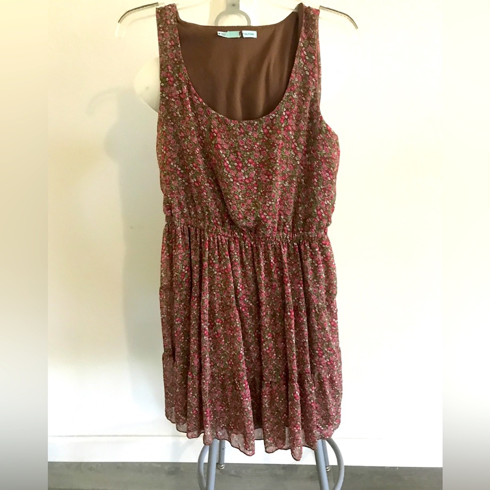 Brown Floral Maurice Dress